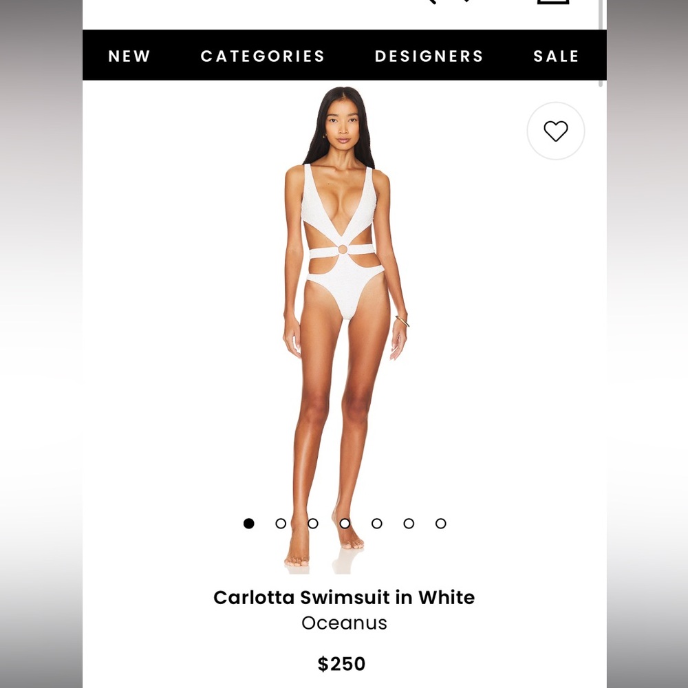 White oceanus one piece swim suit!